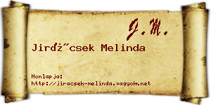 Jirácsek Melinda névjegykártya